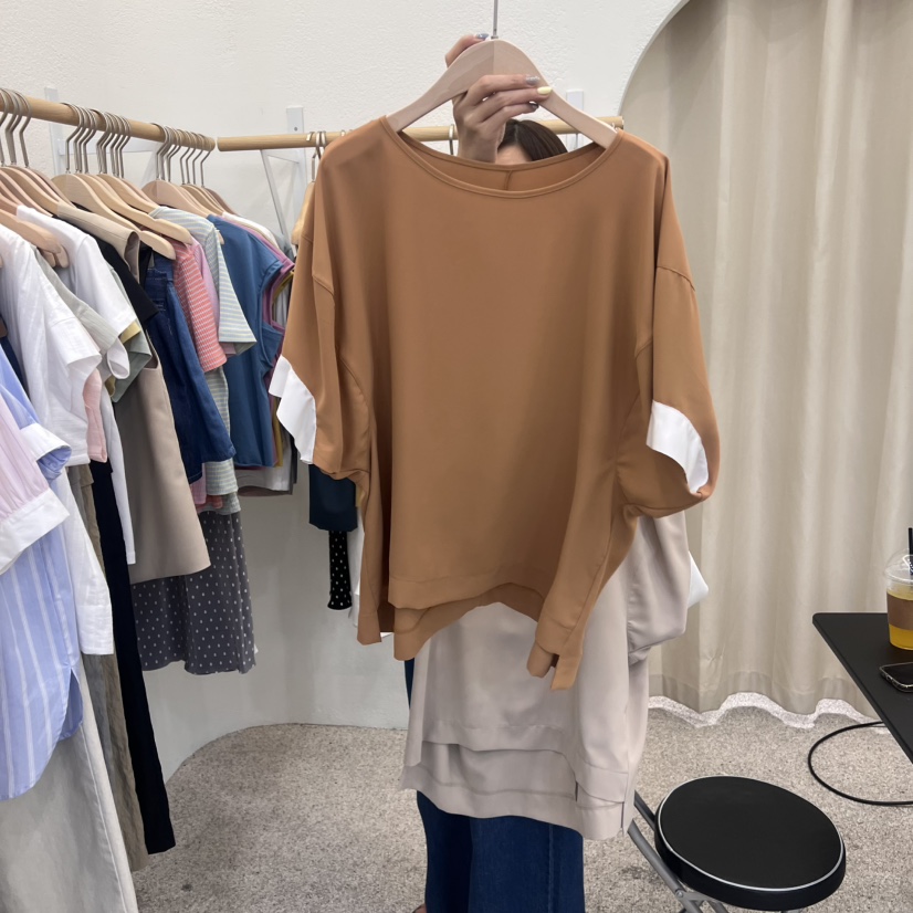 THE FUNNY韓國直郵㊣女裝新品推薦25春夏熱賣人氣襯衫蕾絲衫THE FUNNY襯衫/蕾絲衫圖色2