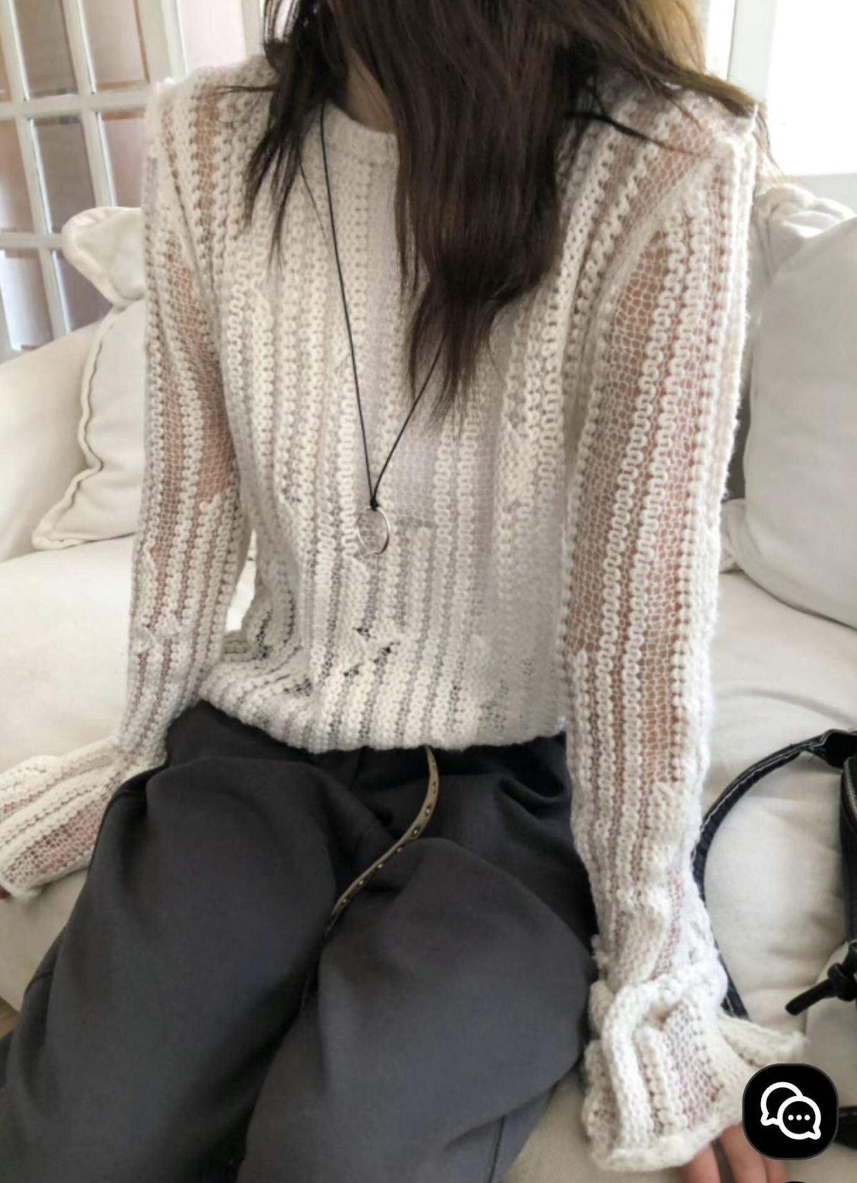 FLASH BACK韓國直郵㊣女裝新品時尚熱賣推薦25春夏人氣針織衫NORMCORE針織衫圖色1