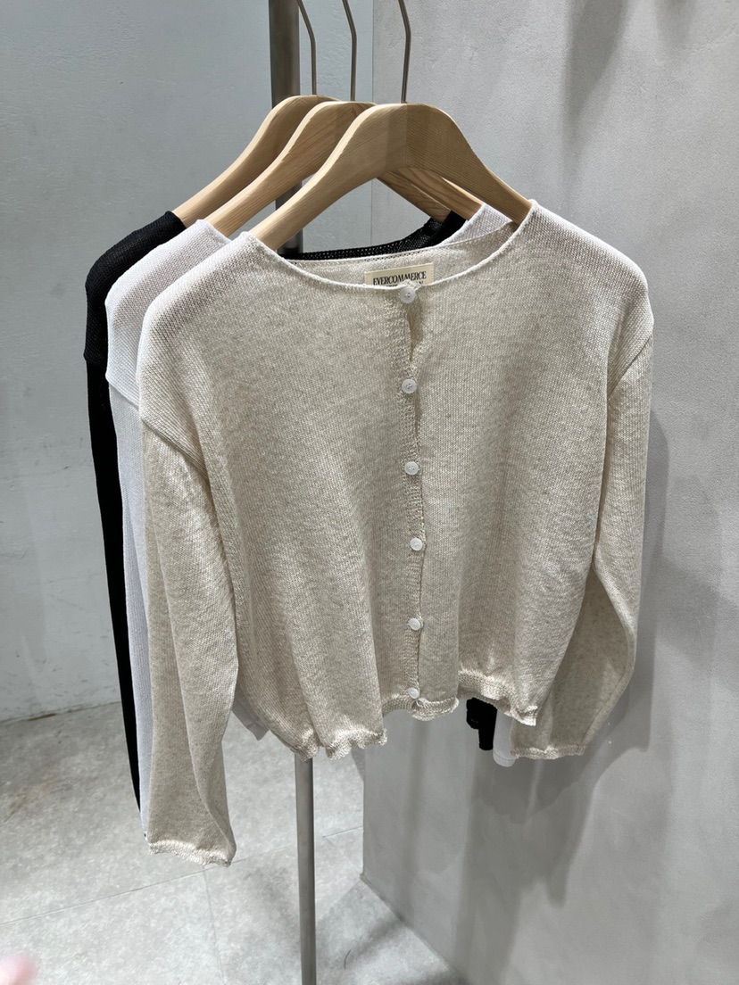 EVERCOMMERCE METICULOUSLY DESIGNED直郵韓國代購㊣女裝新品時尚針織衫開衫EVERCOMMERCE METICULOUSLY DESIGNED針織衫