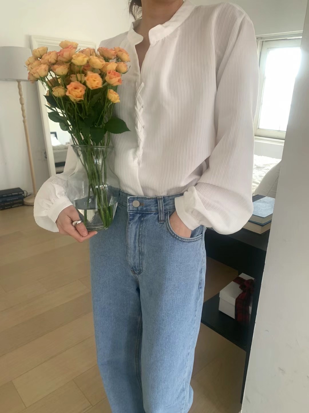 BABER韓國㊣直郵東大門代購女裝新品人氣休閑熱賣襯衫蕾絲衫BABER襯衫/蕾絲衫