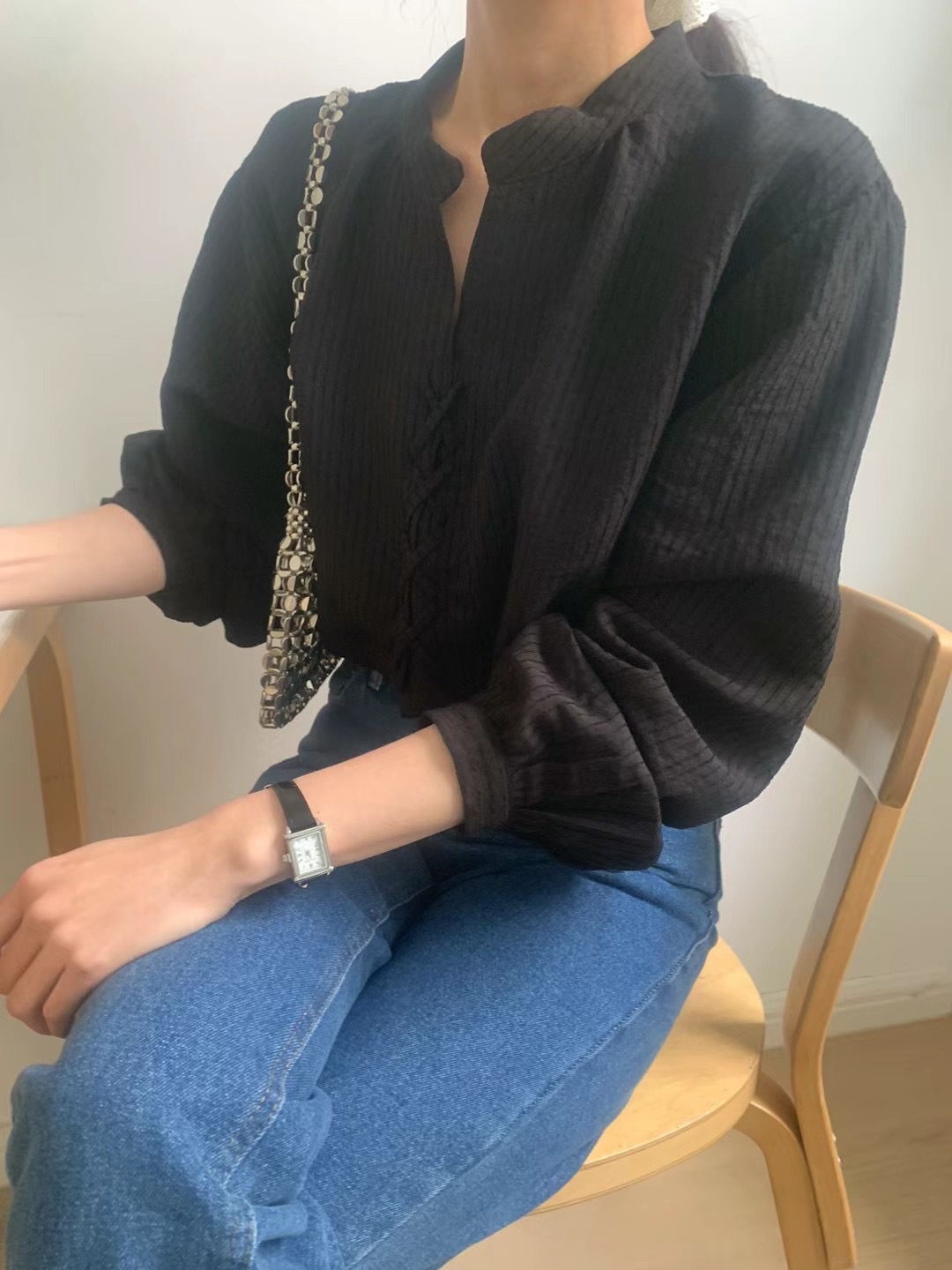 BABER韓國㊣直郵東大門代購女裝新品人氣休閑熱賣襯衫蕾絲衫BABER襯衫/蕾絲衫