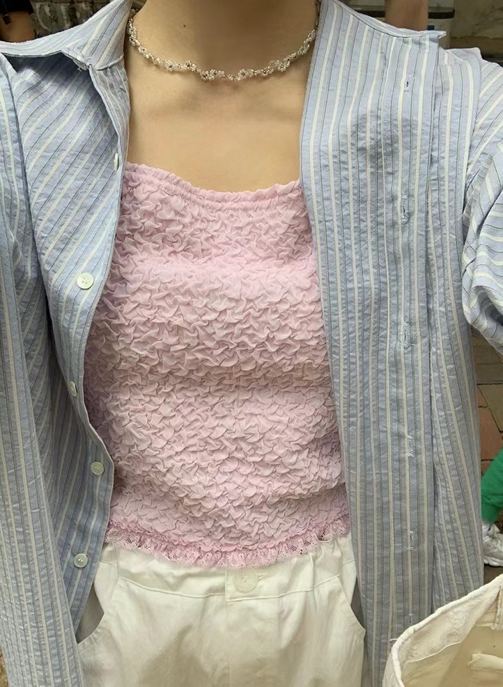 BABER韓國直郵㊣東大門實拍女裝新款25春夏時尚吊帶背心蕾絲BABER吊帶/背心