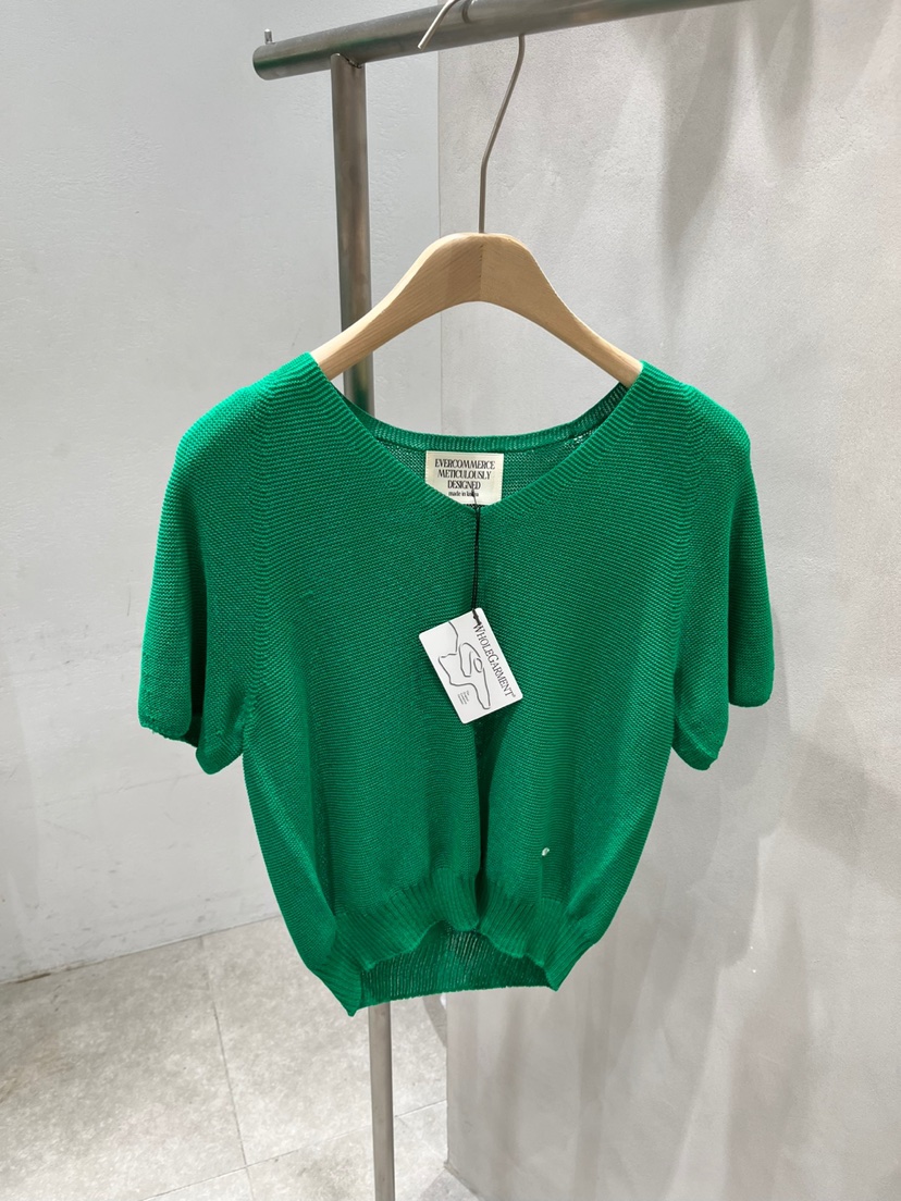 EVERCOMMERCE METICULOUSLY DESIGNED直郵韓國代購㊣女裝新品25春夏針織衫EVERCOMMERCE METICULOUSLY DESIGNED針織衫圖色1