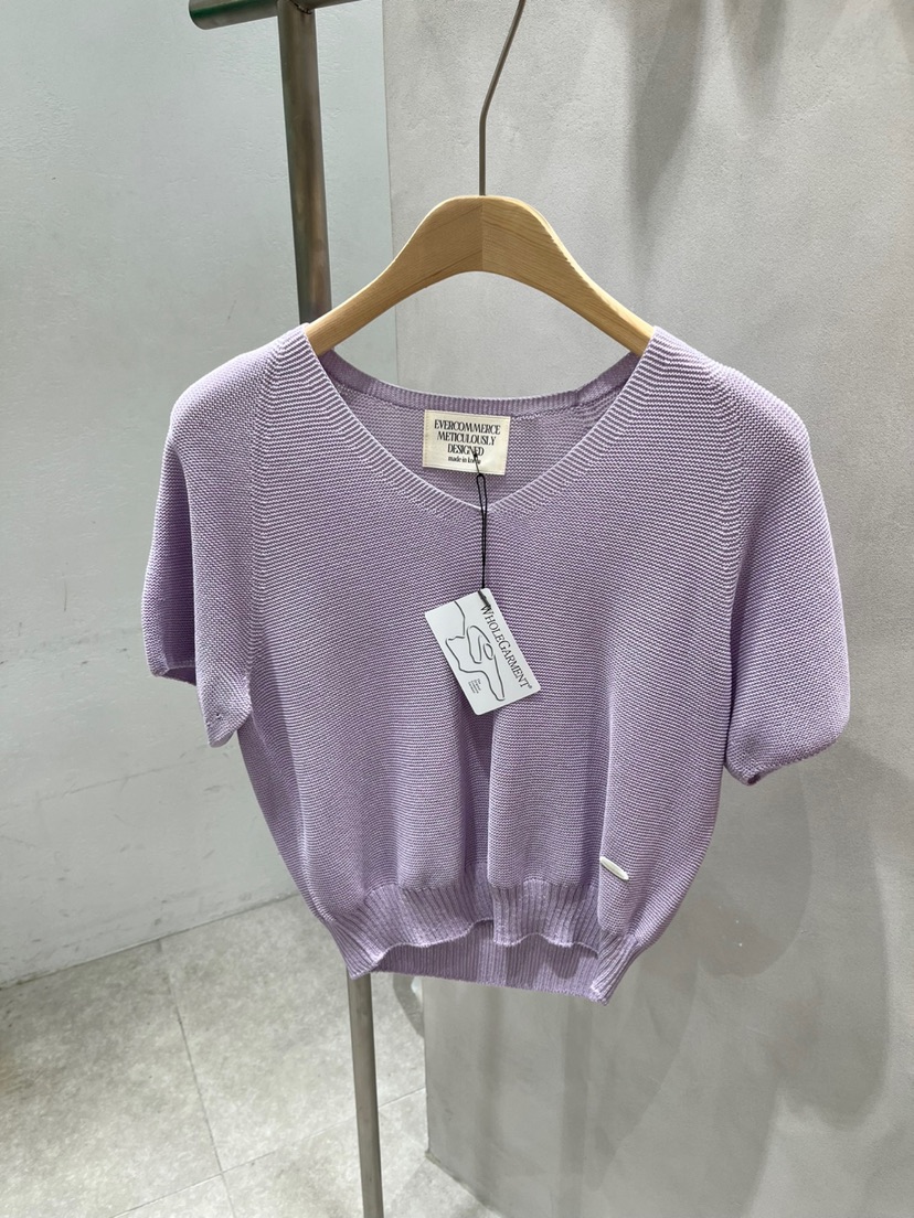 EVERCOMMERCE METICULOUSLY DESIGNED直郵韓國代購㊣女裝新品25春夏針織衫EVERCOMMERCE METICULOUSLY DESIGNED針織衫圖色5