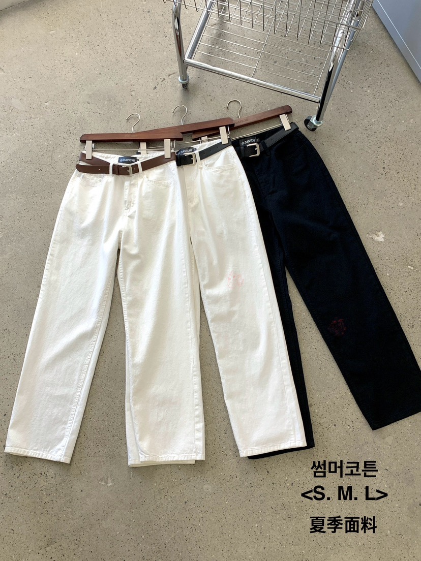 DAVICHI韓國直郵㊣女裝新品25春夏時尚推薦牛仔褲含隨機腰帶DAVICHI牛仔褲