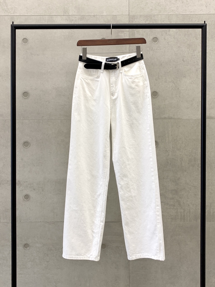 DAVICHI韓國直郵㊣女裝新品25春夏時尚推薦牛仔褲含隨機腰帶DAVICHI牛仔褲
