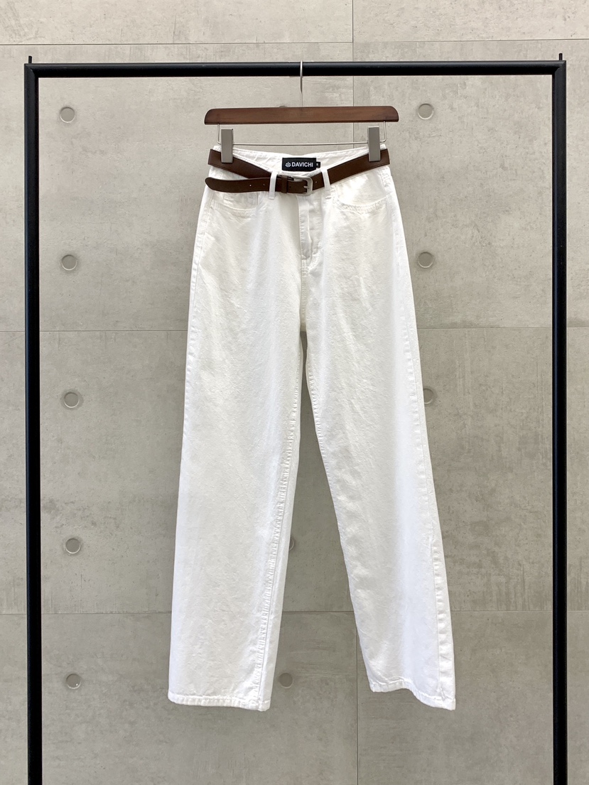 DAVICHI韓國直郵㊣女裝新品25春夏時尚推薦牛仔褲含隨機腰帶DAVICHI牛仔褲圖色2