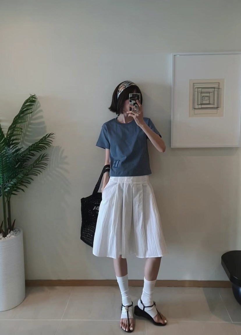 GENTLE B韓國㊣直郵東大門代購女裝新款人氣25春夏半身裙中短裙GENTLE B半身裙/中短裙圖色1