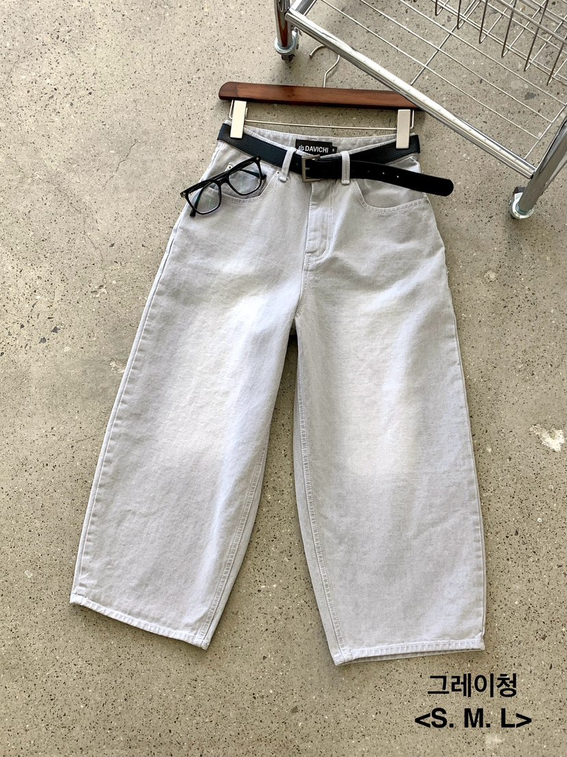 DAVICHI直郵韓國代購㊣女裝新品25春夏時尚牛仔褲含隨機腰帶DAVICHI牛仔褲