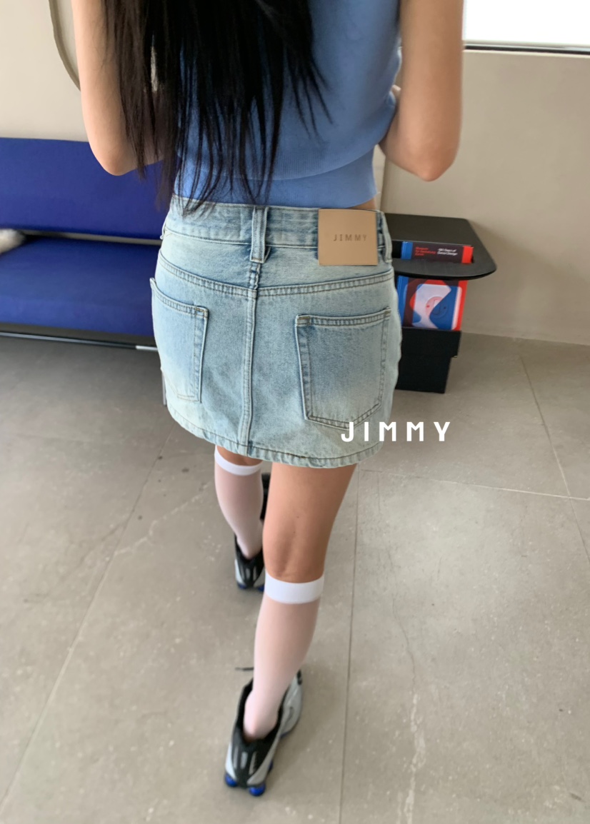 JIMMY韓國直郵㊣東大門實拍女裝新品時尚25春夏人氣熱賣短裙JIMMY/REMAKE短裙
