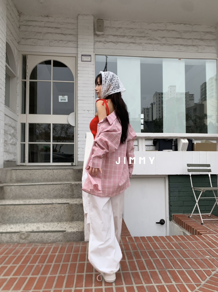 JIMMY韓國㊣直郵東大門代購女裝新款人氣時尚推薦襯衫蕾絲衫JIMMY/REMAKE襯衫/蕾絲衫