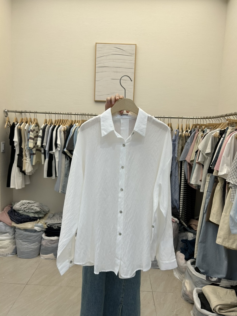 MILK TEA韓國直郵㊣東大門實拍女裝新品25春夏熱賣襯衫蕾絲衫RE:FRESH襯衫/蕾絲衫