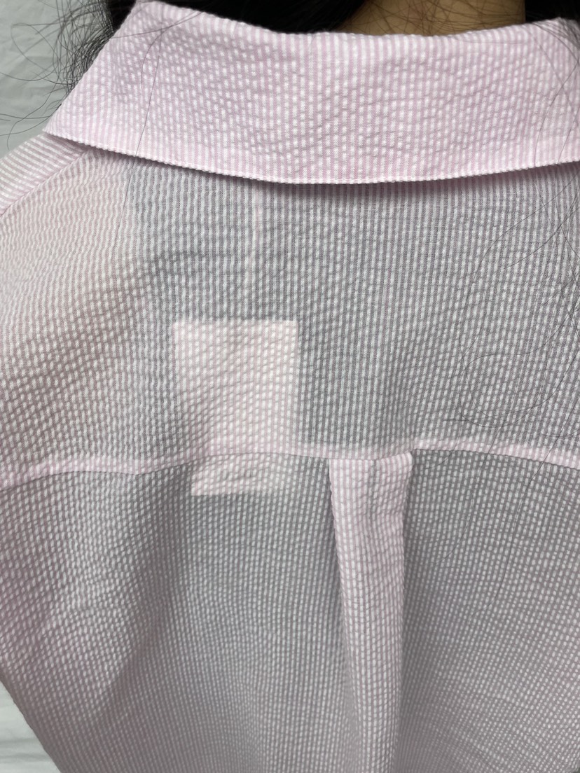 PAIRING直郵韓國代購㊣女裝新品休閑推薦襯衫蕾絲衫蕾絲條紋PAIRING襯衫/蕾絲衫