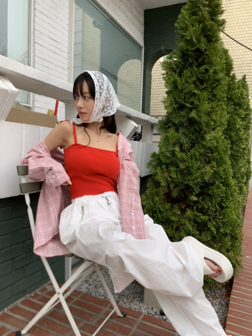 JIMMY韓國直郵㊣女裝新品熱賣25春夏推薦時尚人氣休閑吊帶背心JIMMY/REMAKE吊帶/背心