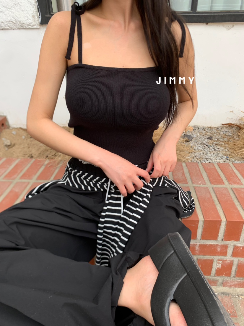 JIMMY韓國直郵㊣女裝新品熱賣25春夏推薦時尚人氣休閑吊帶背心JIMMY/REMAKE吊帶/背心