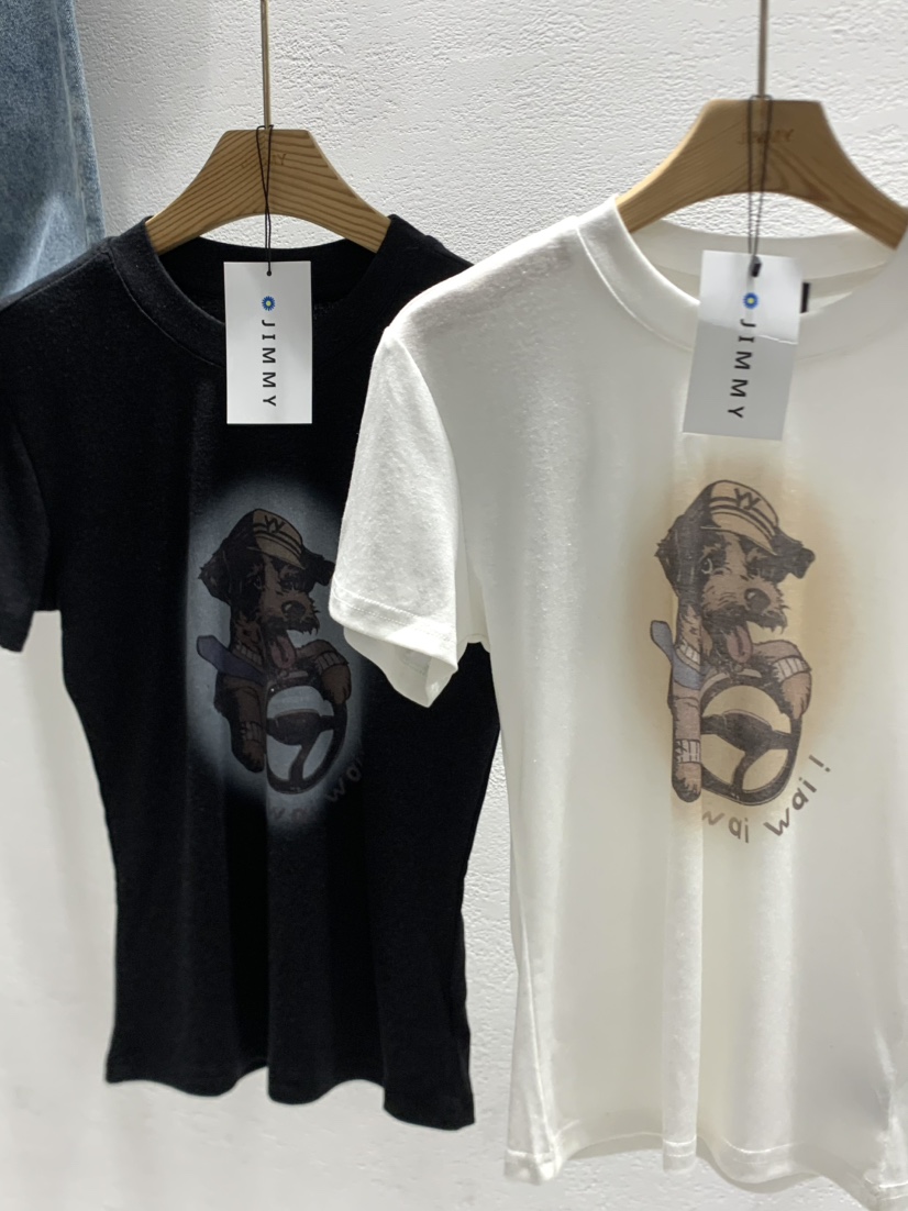 JIMMY韓國㊣直郵東大門代購女裝新品休閑人氣熱賣25春夏T恤JIMMY/REMAKET恤