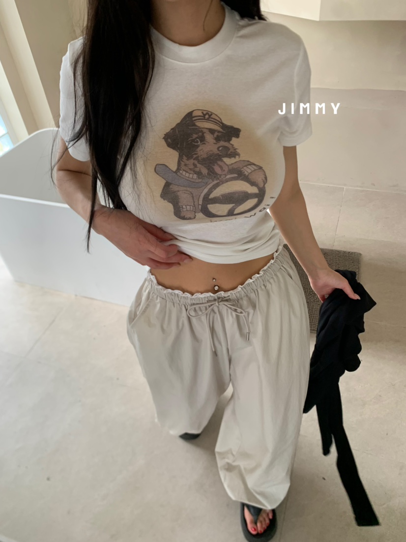 JIMMY韓國㊣直郵東大門代購女裝新品休閑人氣熱賣25春夏T恤JIMMY/REMAKET恤