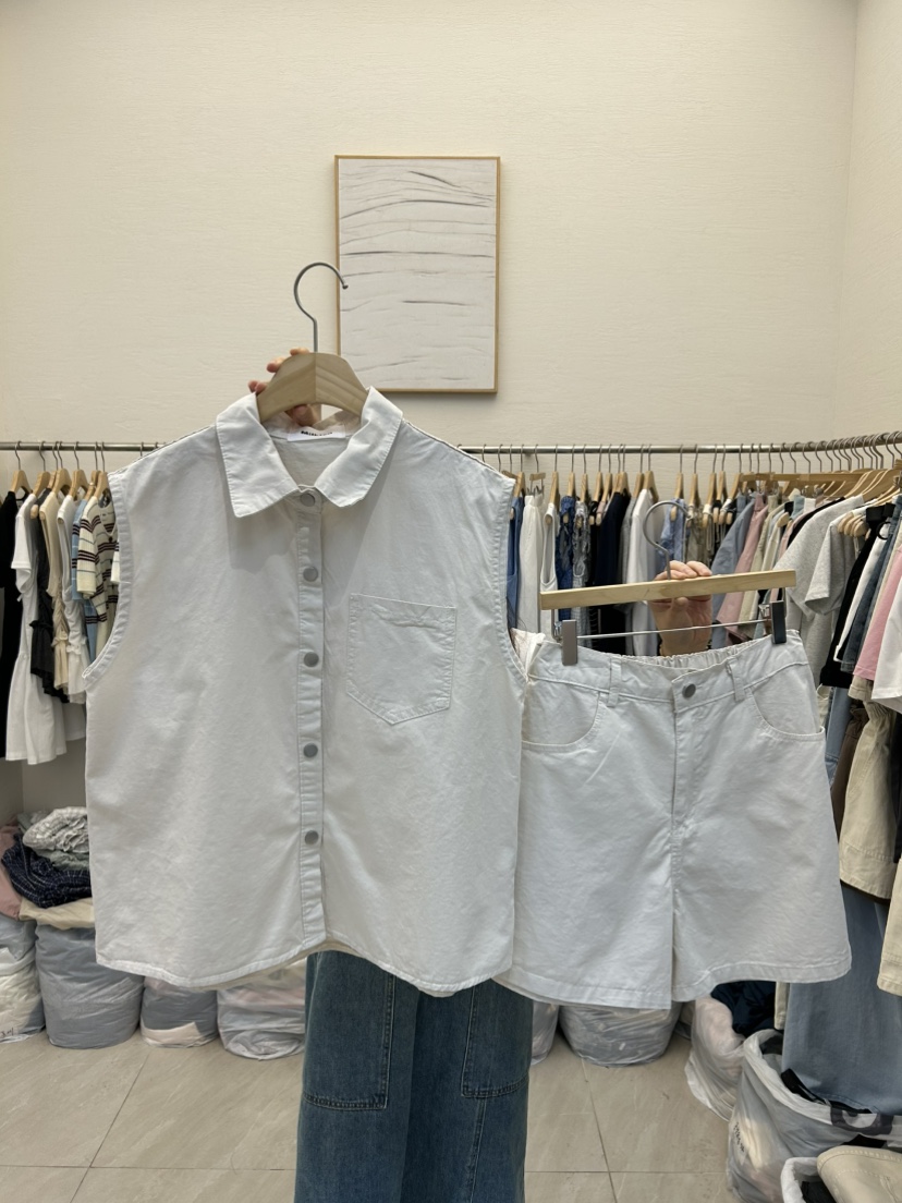 MILK TEA韓國直郵㊣東大門實拍女裝新品休閑25春夏套裝套裝RE:FRESH套裝圖色4