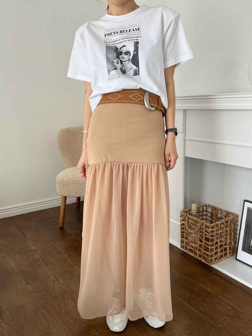 SOLAR韓國直郵㊣女裝新品25春夏時尚人氣推薦休閑熱賣長裙SOLAR長裙