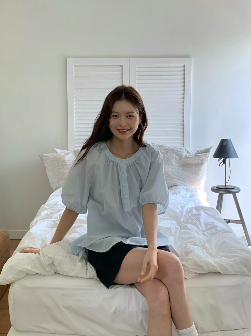 ANOU韓國直郵㊣東大門實拍女裝新款休閑熱賣時尚襯衫蕾絲衫ANOU襯衫/蕾絲衫