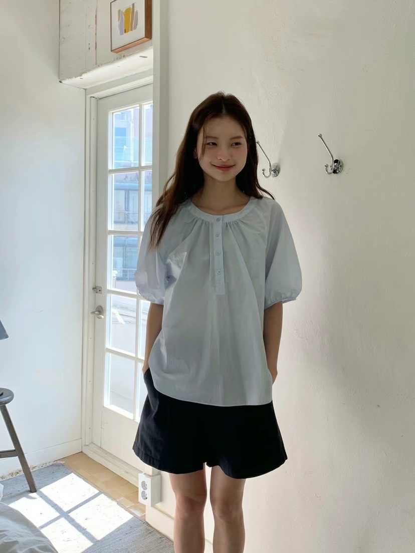 ANOU韓國直郵㊣東大門實拍女裝新款休閑熱賣時尚襯衫蕾絲衫ANOU襯衫/蕾絲衫