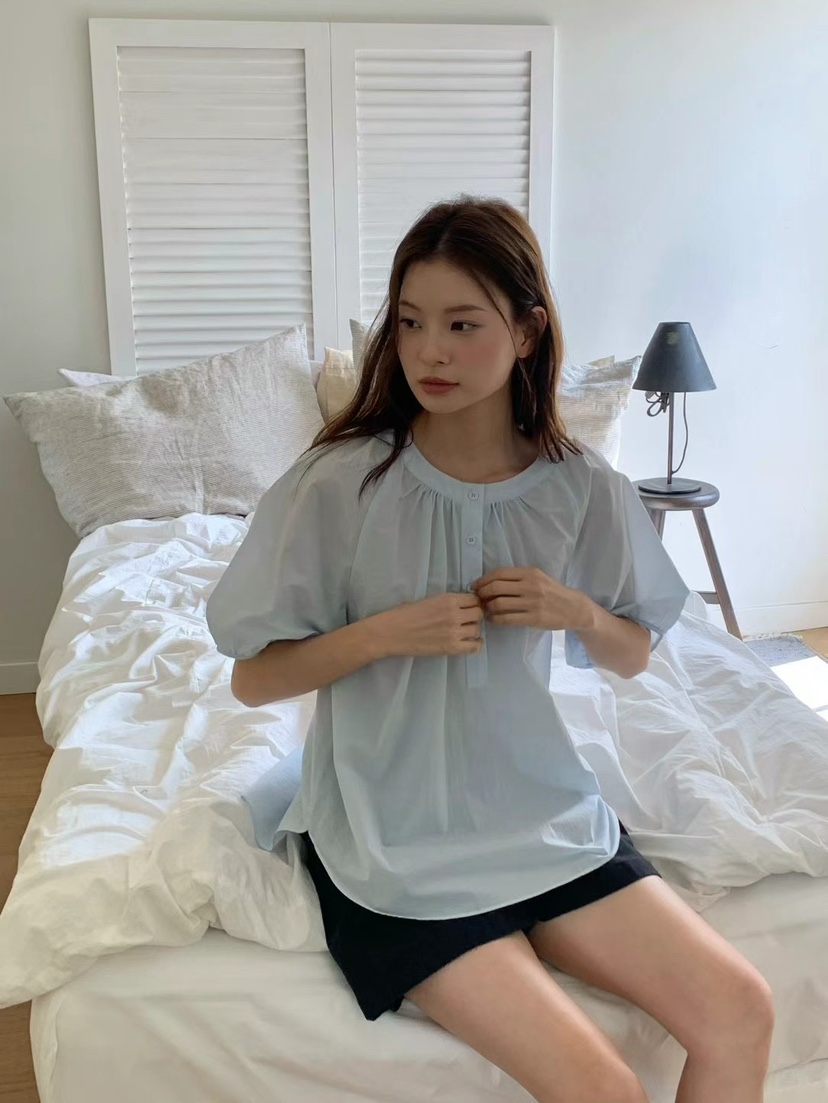 ANOU韓國直郵㊣東大門實拍女裝新款休閑熱賣時尚襯衫蕾絲衫ANOU襯衫/蕾絲衫