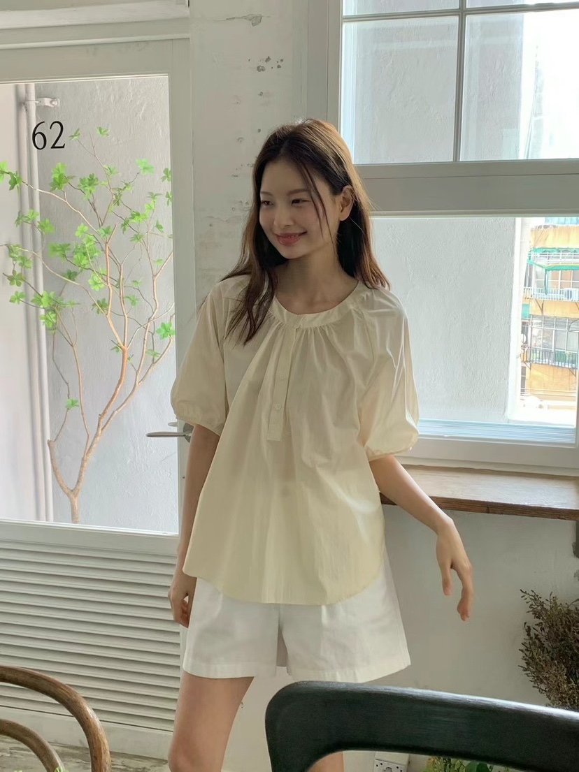 ANOU韓國直郵㊣東大門實拍女裝新款休閑熱賣時尚襯衫蕾絲衫ANOU襯衫/蕾絲衫