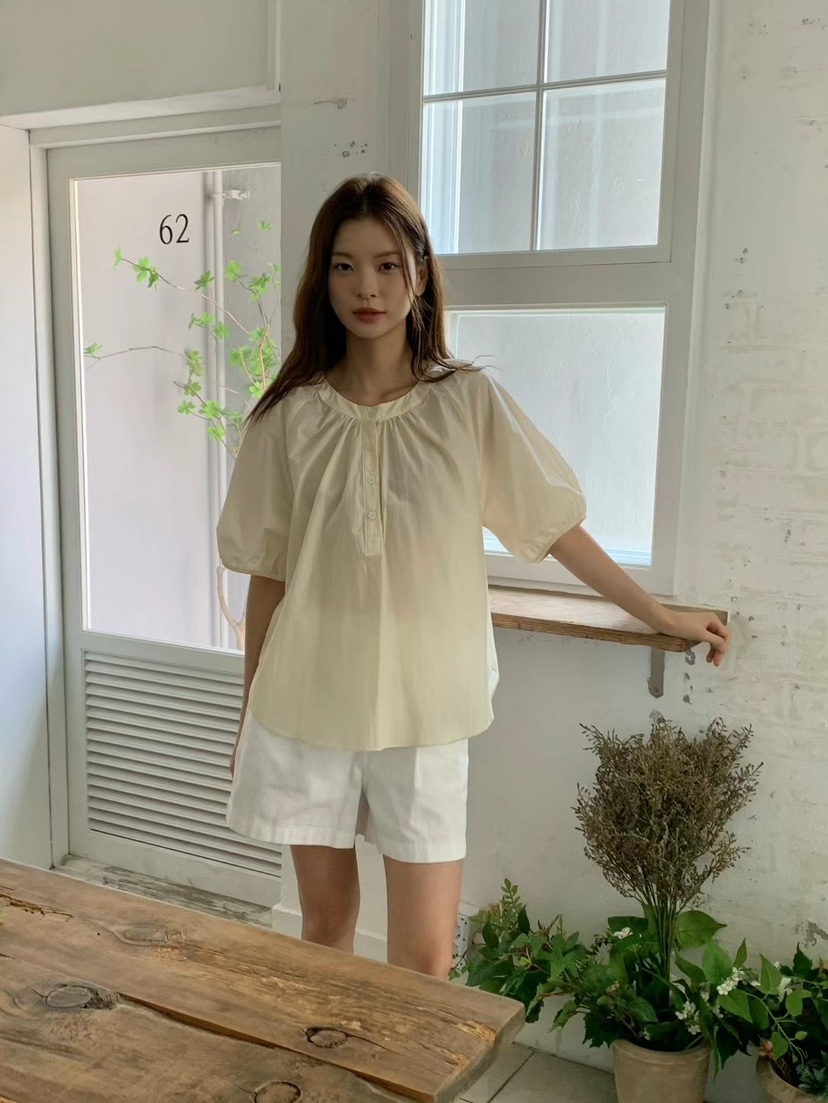 ANOU韓國直郵㊣東大門實拍女裝新款休閑熱賣時尚襯衫蕾絲衫ANOU襯衫/蕾絲衫