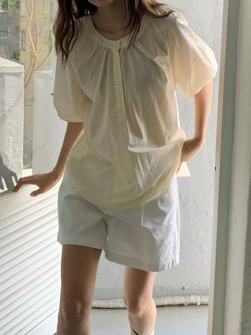 ANOU韓國直郵㊣東大門實拍女裝新款休閑熱賣時尚襯衫蕾絲衫ANOU襯衫/蕾絲衫