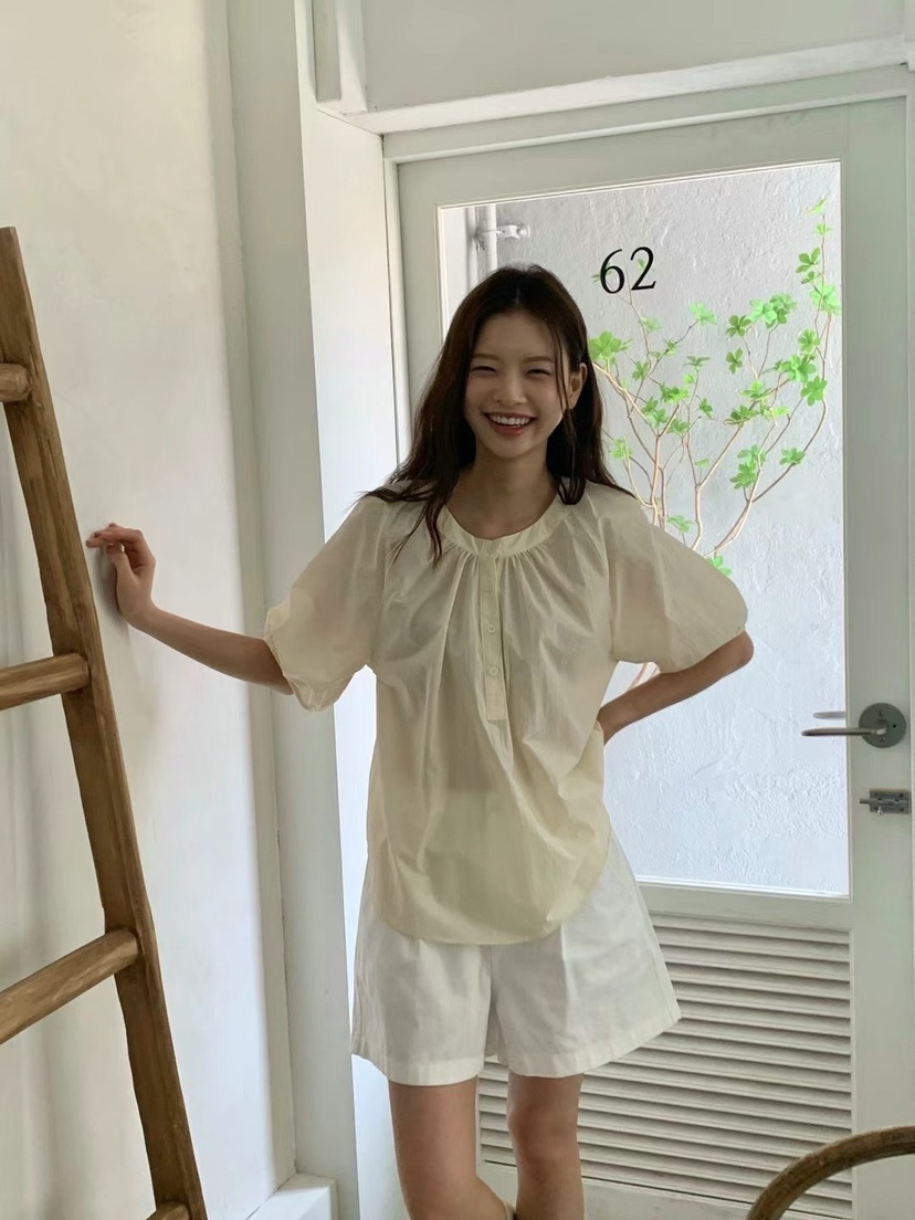 ANOU韓國直郵㊣東大門實拍女裝新款休閑熱賣時尚襯衫蕾絲衫ANOU襯衫/蕾絲衫