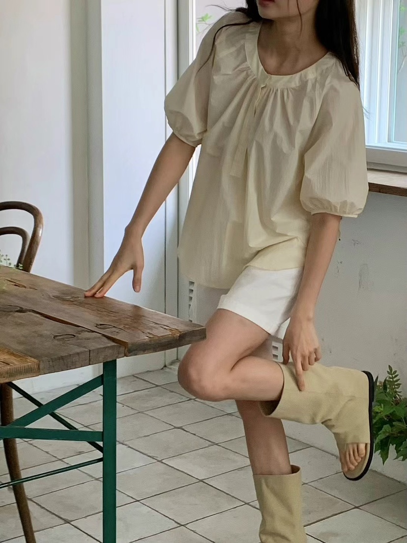 ANOU韓國直郵㊣東大門實拍女裝新款休閑熱賣時尚襯衫蕾絲衫ANOU襯衫/蕾絲衫