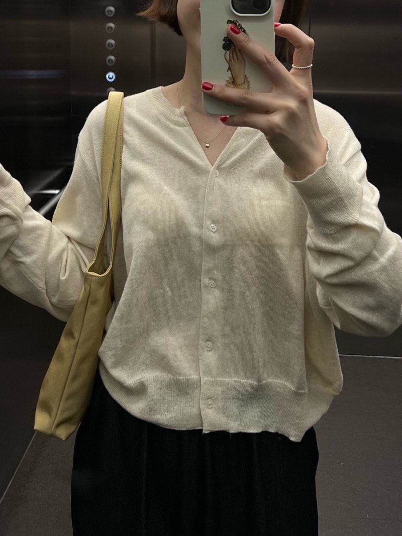 WOOD韓國直郵㊣女裝新品熱賣人氣25春夏推薦針織衫柔軟開衫WOOD針織衫