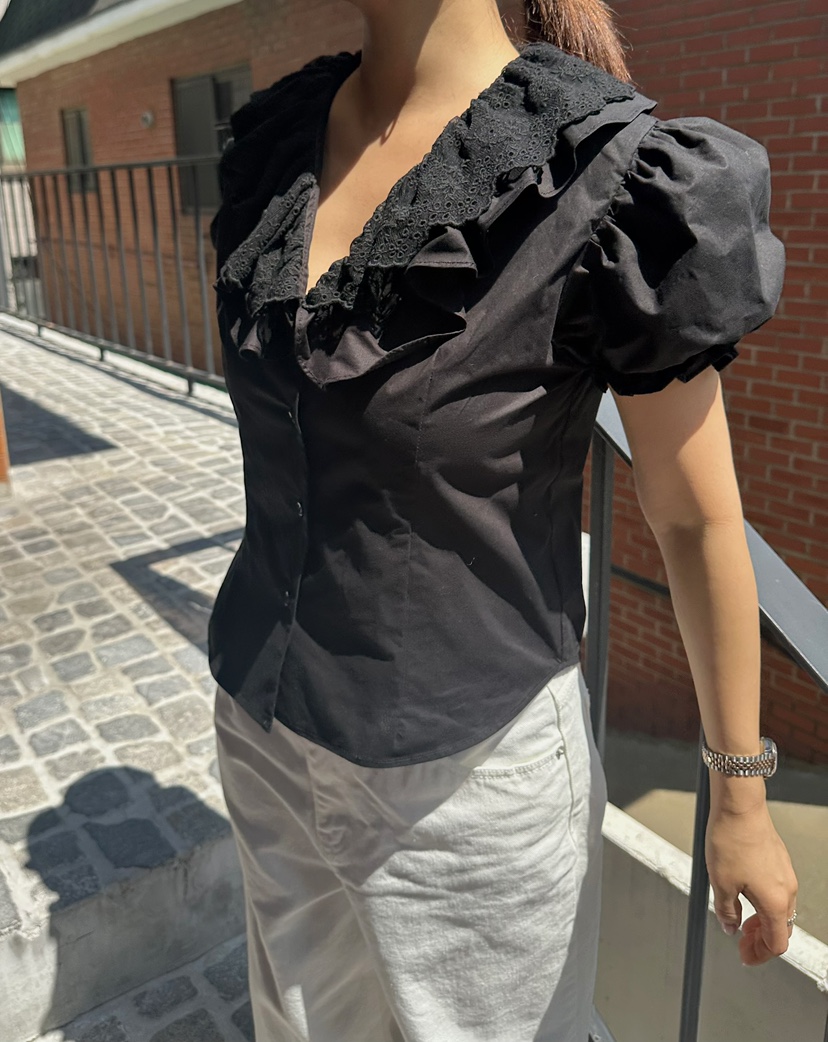 BYRING直郵韓國代購㊣女裝新款25春夏時尚人氣推薦襯衫蕾絲衫BYRING襯衫/蕾絲衫