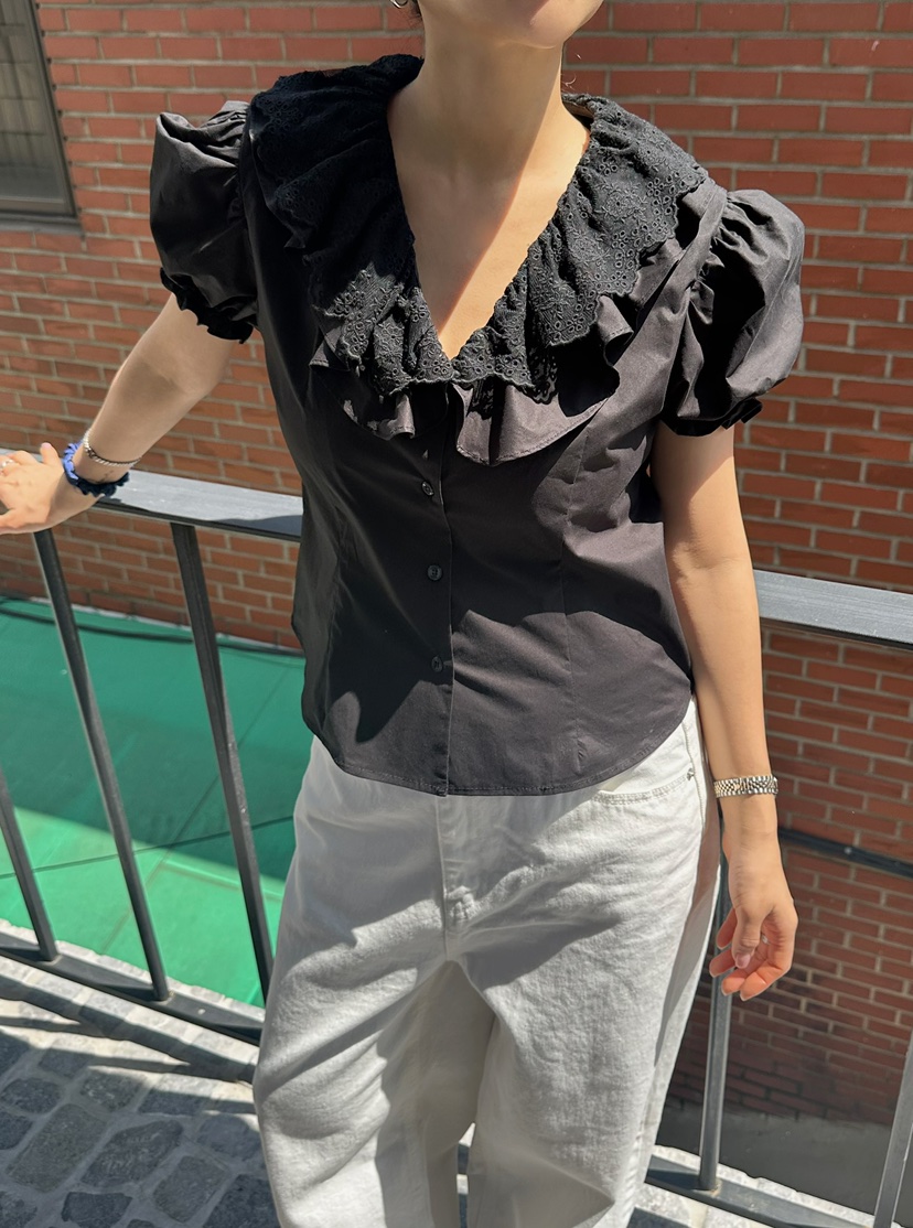 BYRING直郵韓國代購㊣女裝新款25春夏時尚人氣推薦襯衫蕾絲衫BYRING襯衫/蕾絲衫
