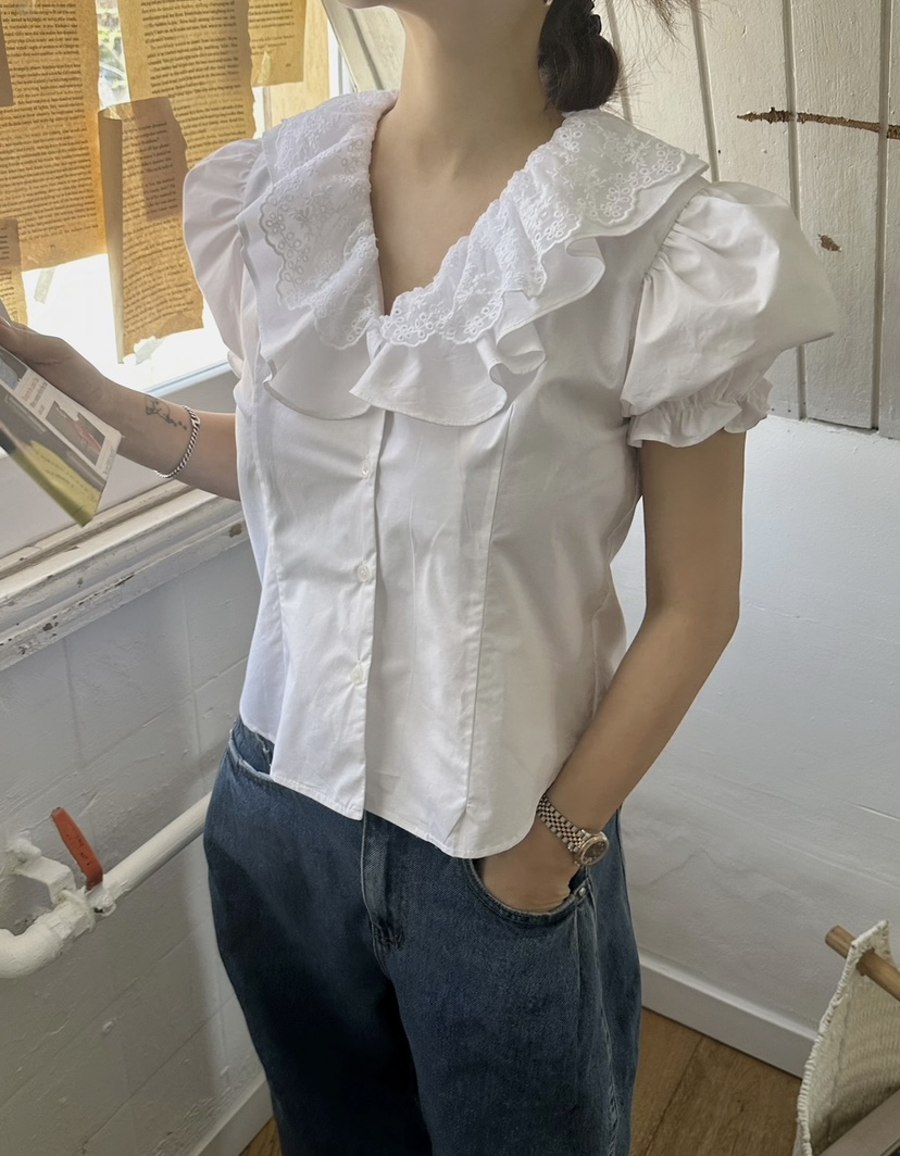 BYRING直郵韓國代購㊣女裝新款25春夏時尚人氣推薦襯衫蕾絲衫BYRING襯衫/蕾絲衫