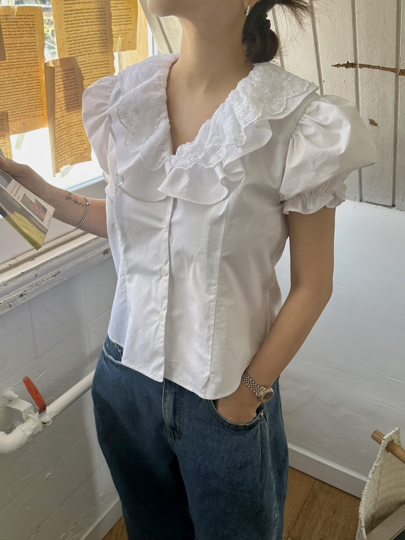BYRING直郵韓國代購㊣女裝新款25春夏時尚人氣推薦襯衫蕾絲衫BYRING襯衫/蕾絲衫