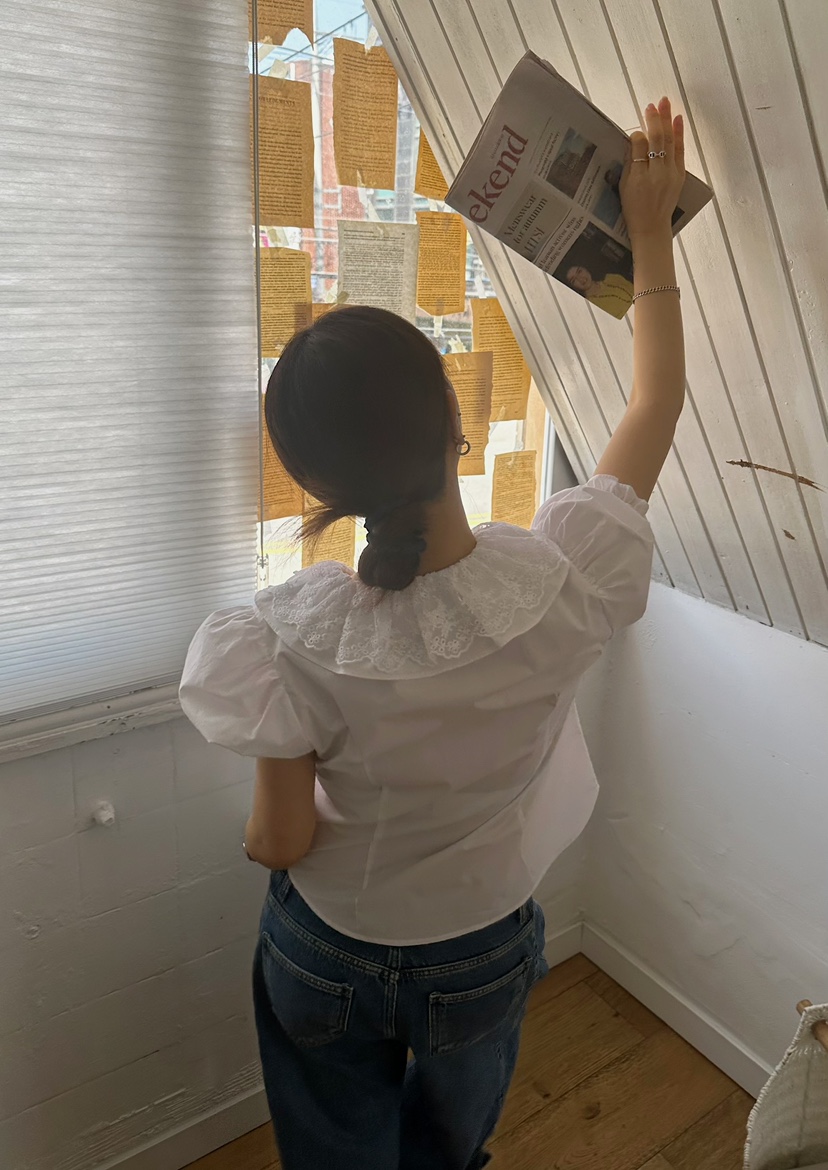 BYRING直郵韓國代購㊣女裝新款25春夏時尚人氣推薦襯衫蕾絲衫BYRING襯衫/蕾絲衫