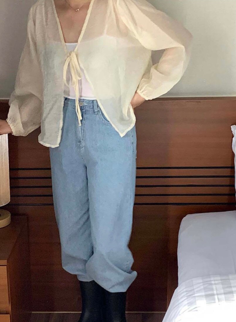 WOOD韓國直郵㊣東大門實拍女裝新款熱賣休閑襯衫蕾絲衫開衫WOOD襯衫/蕾絲衫