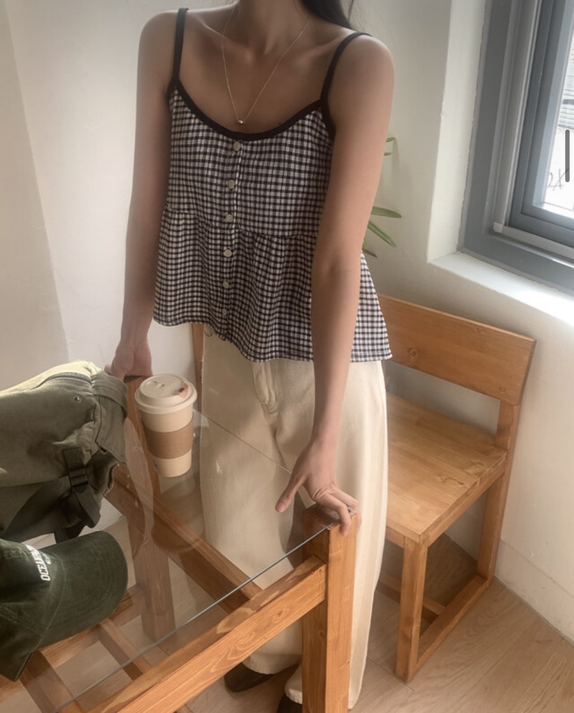 EOMPIT直郵韓國代購㊣女裝新款時尚25春夏人氣推薦吊帶背心EOMPIT吊帶/背心
