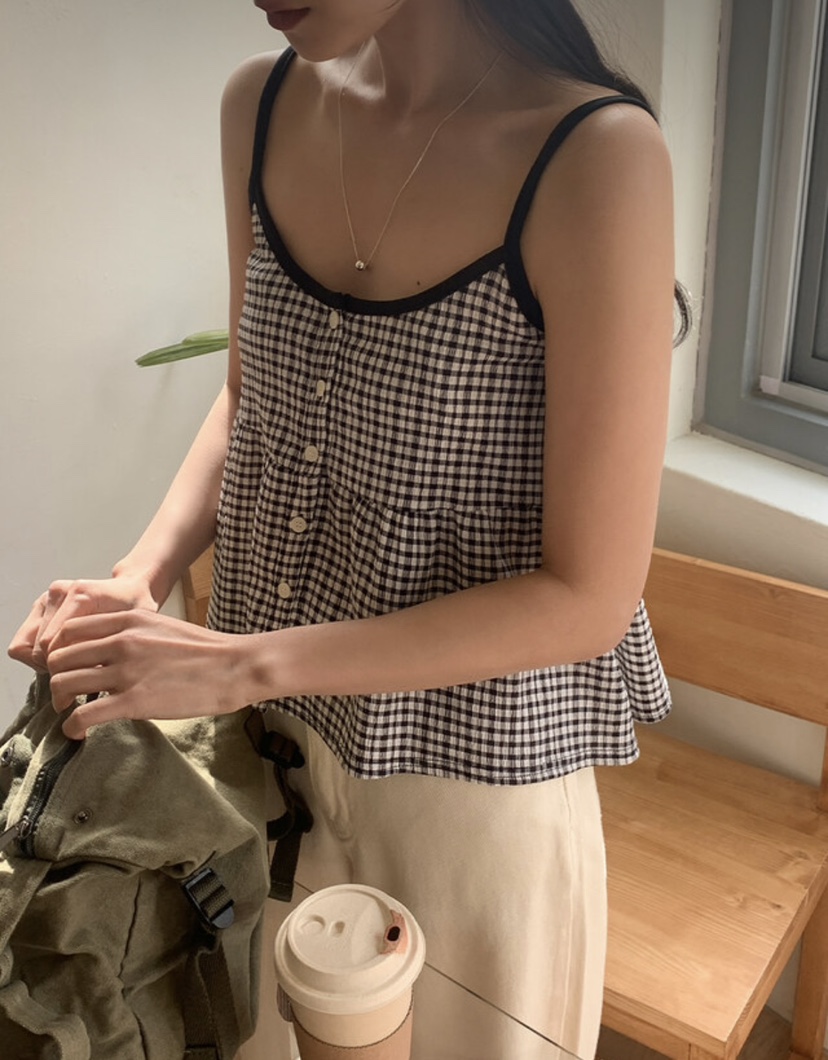 EOMPIT直郵韓國代購㊣女裝新款時尚25春夏人氣推薦吊帶背心EOMPIT吊帶/背心