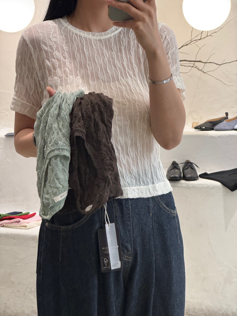 MILUI韓國㊣直郵東大門代購女裝新品25春夏時尚人氣熱賣T恤MILUIT恤