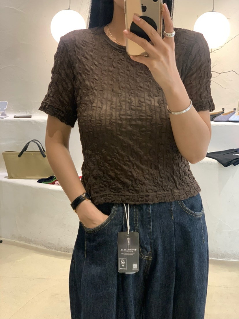 MILUI韓國㊣直郵東大門代購女裝新品25春夏時尚人氣熱賣T恤MILUIT恤圖色2