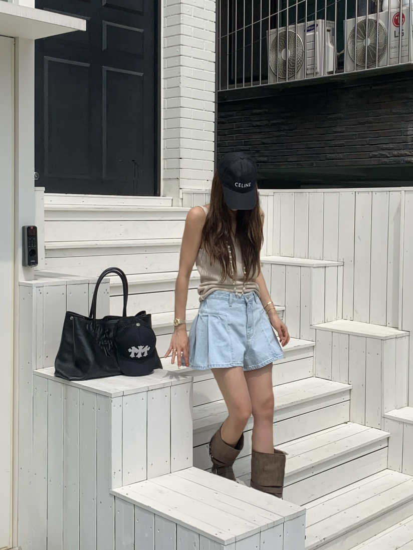 VIRKIN韓國直郵㊣東大門實拍女裝新款25春夏推薦休閑時尚短褲VIRKIN短褲