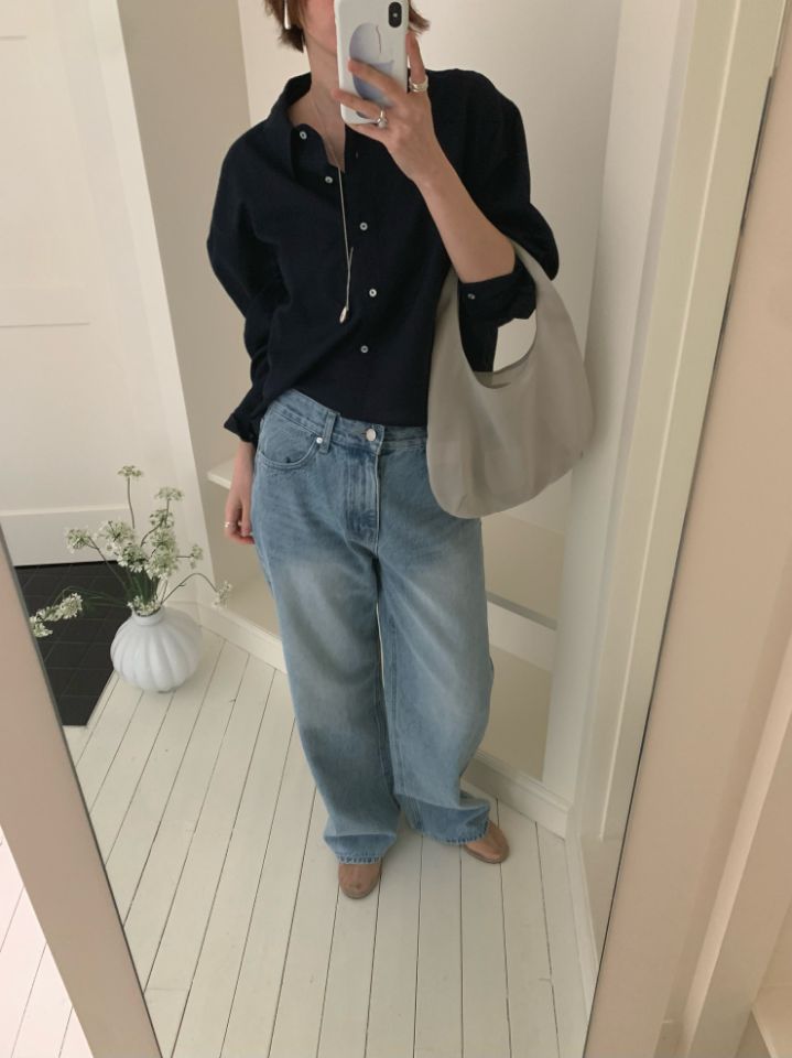 MARE韓國直郵㊣女裝新款推薦人氣休閑25春夏襯衫蕾絲衫亞麻MARE襯衫/蕾絲衫