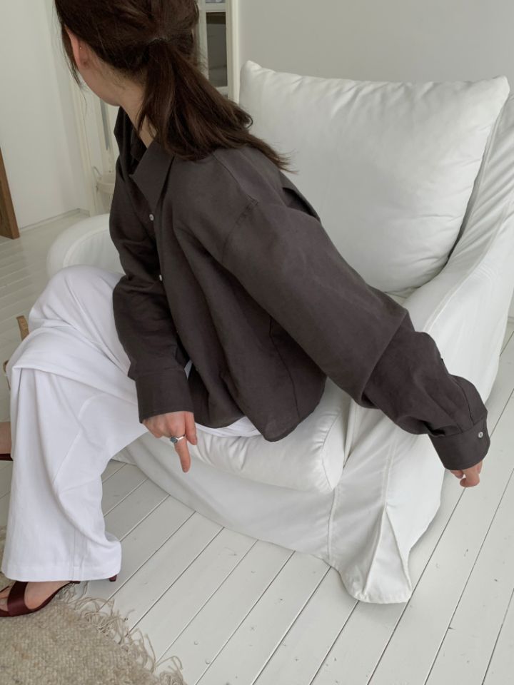 MARE韓國直郵㊣女裝新款推薦人氣休閑25春夏襯衫蕾絲衫亞麻MARE襯衫/蕾絲衫