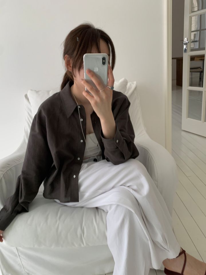 MARE韓國直郵㊣女裝新款推薦人氣休閑25春夏襯衫蕾絲衫亞麻MARE襯衫/蕾絲衫圖色4