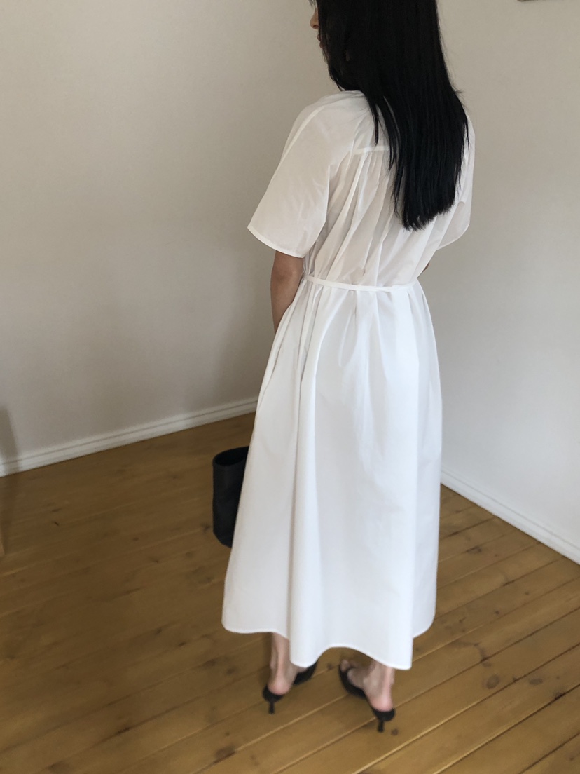 THE EYL直郵韓國代購㊣女裝新款時尚熱賣休閑連衣裙含腰繩THE EYL連衣裙