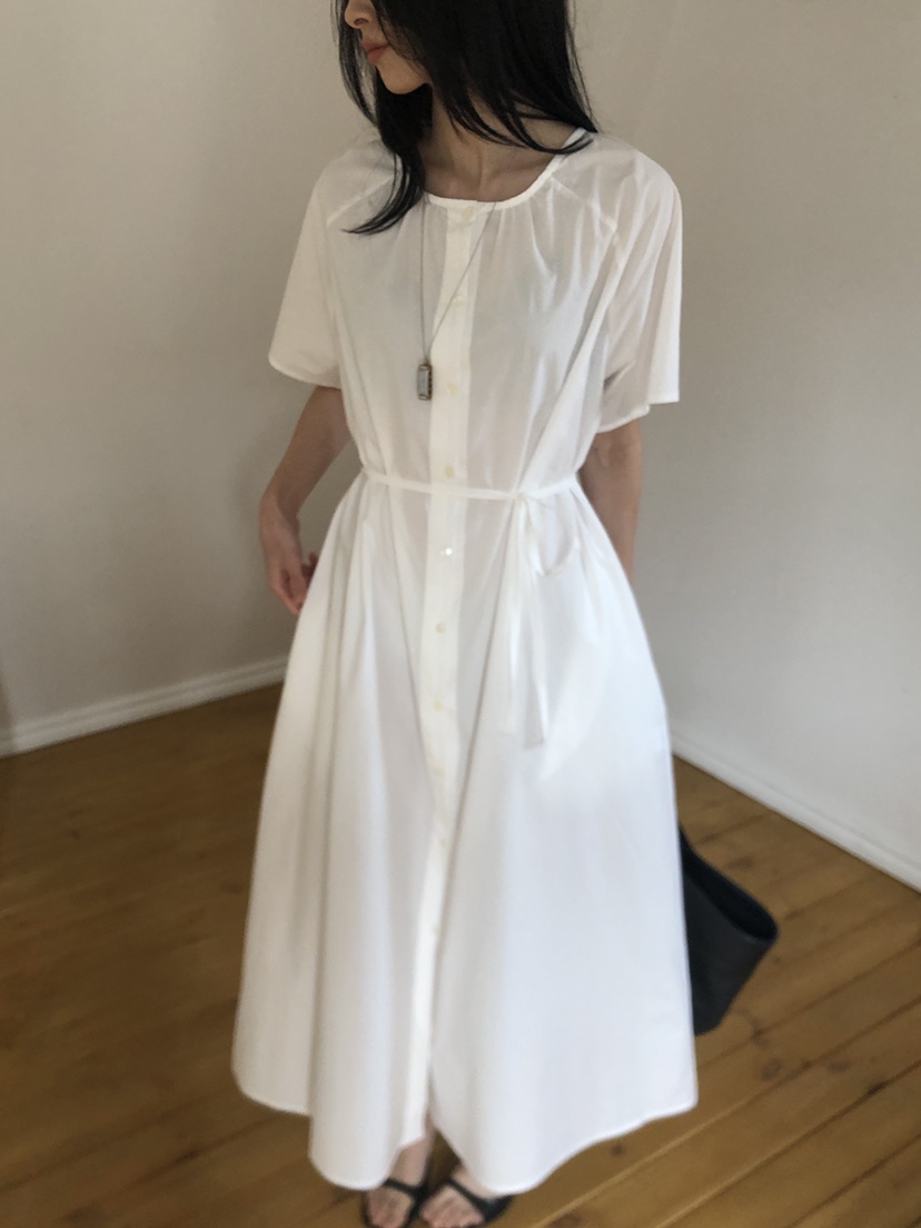 THE EYL直郵韓國代購㊣女裝新款時尚熱賣休閑連衣裙含腰繩THE EYL連衣裙