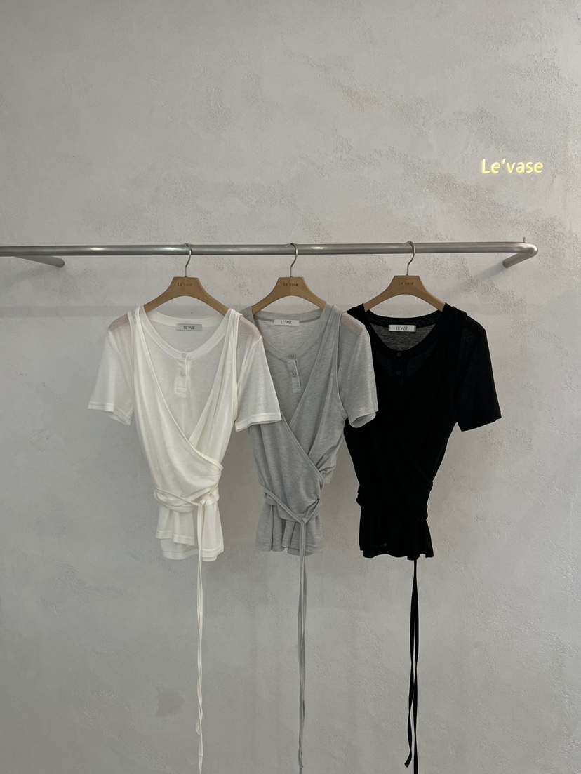 LE VASE韓國㊣直郵東大門代購女裝新品25春夏熱賣時尚人氣T恤LE VASET恤