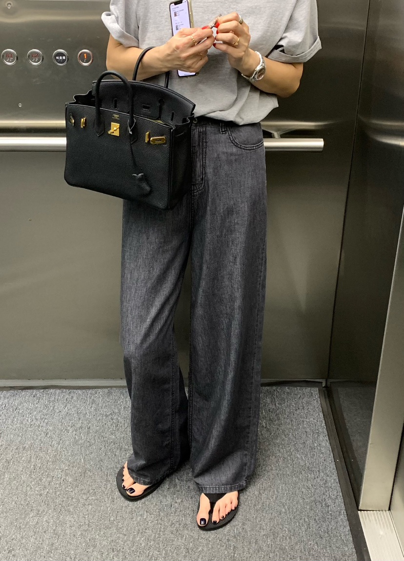 COURGETTE韓國直郵㊣東大門實拍女裝新品時尚熱賣推薦牛仔褲COURGETTE牛仔褲